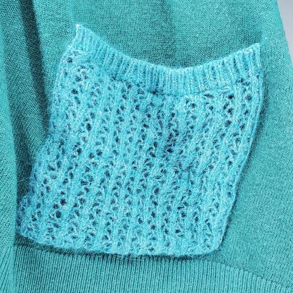 Anthro Knitted & Knotted Womens Angora and Silk Hunter Grn Button Down Cardigan - Picture 6 of 10